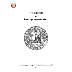 Retningslinjer for storrepr�sentanter 2023 