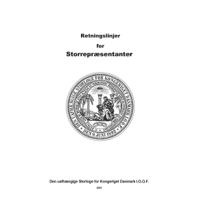 Retningslinjer for storrepr�sentanter 2023 