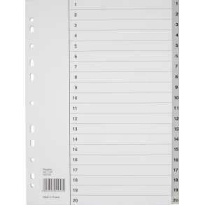 Instruktionsmappe, register 1-20