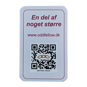 Introkort, ske med 125 styk Odd Fellow Ordenen 