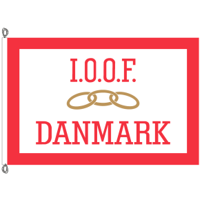 Odd Fellow udstillingsflag 45x30 cm m/flagkroge 